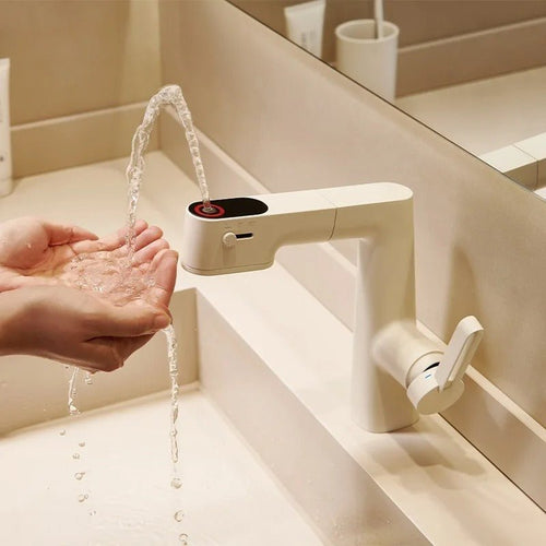 3段階デジタル表示蛇口 – 温水・冷水リフトデザイン