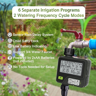 6 Independent Irrigation Programs for Garden Watering