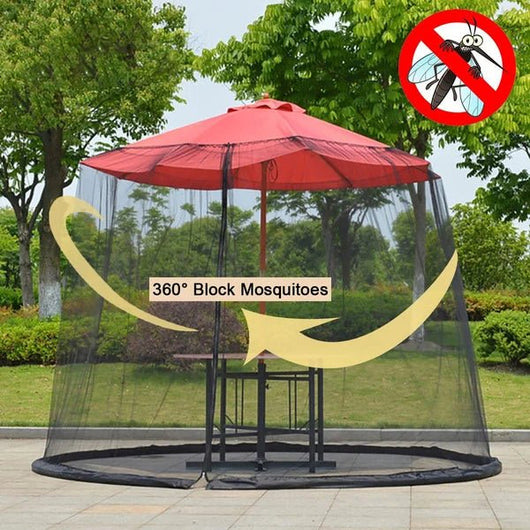 7.5 - 10 FT Patio Umbrella Mosquito Net, Gift For Camping Lovers - AxenBox