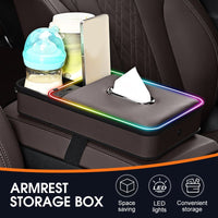 Armrest Storage Box with LED Ambient Lighting - AxenBox
