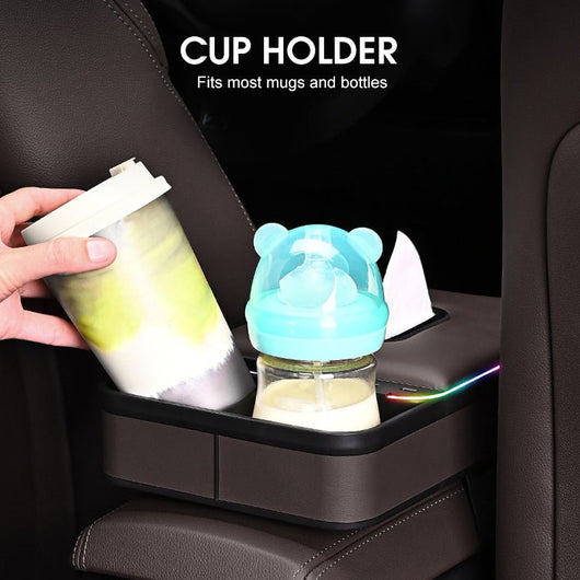 Armrest Storage Box with LED Ambient Lighting - AxenBox