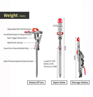 Automatic Fishing Rod Holder, Gift For Fishing Lovers