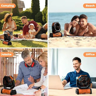 Camping Fan - Powered Fan Rechargeable with LED Lantern