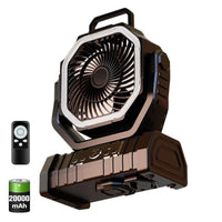 Camping Fan - Powered Fan Rechargeable with LED Lantern - AxenBox