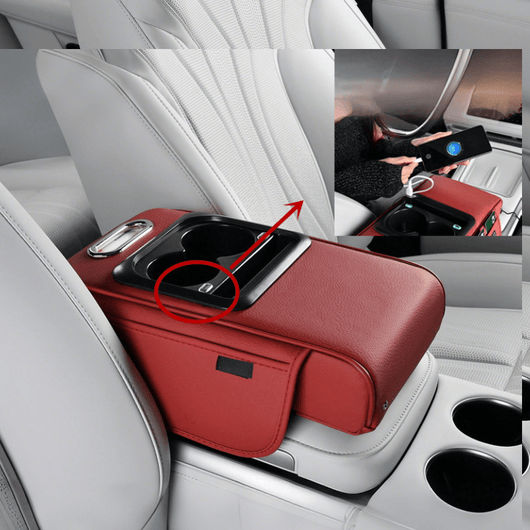 Car Armrest Organizer with USB Charging Ports - AxenBox