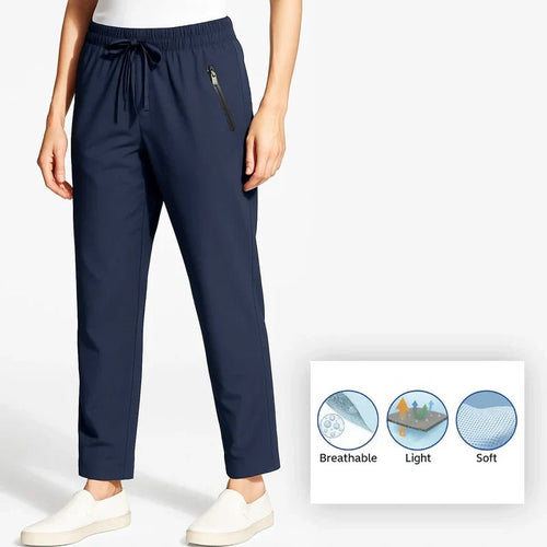 ComfyFlex レディースストレッチパンツ – 通気性抜群、超ソフト、終日快適フィット