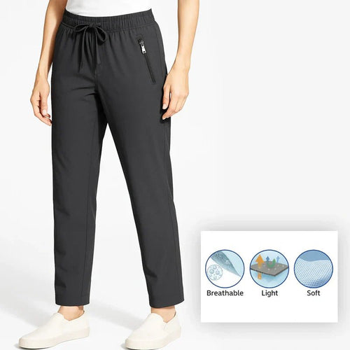 ComfyFlex レディースストレッチパンツ – 通気性抜群、超ソフト、終日快適フィット