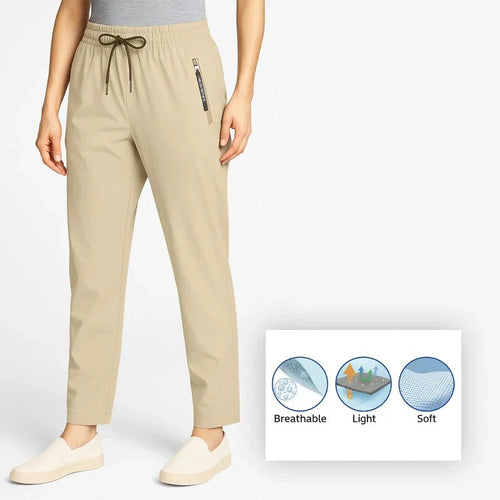 ComfyFlex レディースストレッチパンツ – 通気性抜群、超ソフト、終日快適フィット