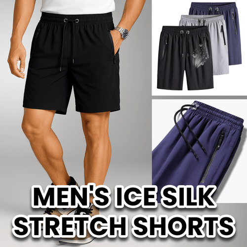 CoolFlex Men’s Ice Silk Shorts – Ultra Light, Stretch Fit, All-Day Comfort