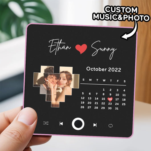 Customized Music Fridge Magnet Personalized Photo Fridge Magnet Can Play Songs and Adjust Volume - AxenBox