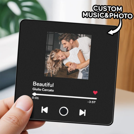 Customized Music Fridge Magnet Personalized Photo Fridge Magnet Can Play Songs and Adjust Volume - AxenBox