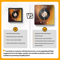 Customized Music Fridge Magnet Personalized Photo Fridge Magnet Can Play Songs and Adjust Volume - AxenBox