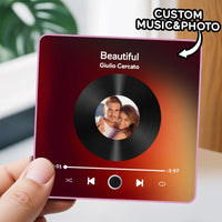 Customized Music Fridge Magnet Personalized Photo Fridge Magnet Can Play Songs and Adjust Volume - AxenBox