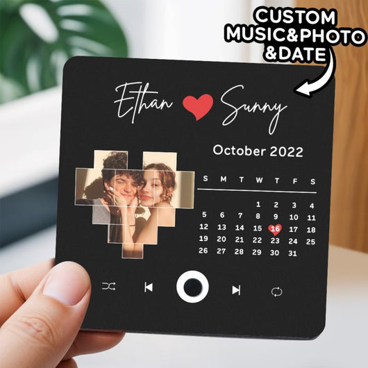 Customized Music Fridge Magnet Personalized Photo Fridge Magnet Can Play Songs and Adjust Volume - AxenBox