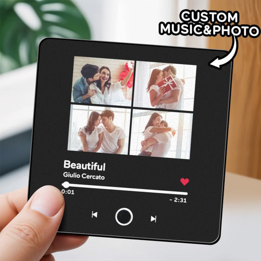 Customized Music Fridge Magnet Personalized Photo Fridge Magnet Can Play Songs and Adjust Volume - AxenBox