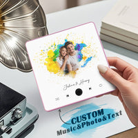 Customized Music Fridge Magnet Personalized Photo Fridge Magnet Can Play Songs and Adjust Volume - AxenBox
