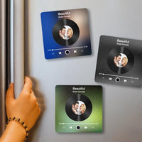 Customized Music Fridge Magnet Personalized Photo Fridge Magnet Can Play Songs and Adjust Volume - AxenBox