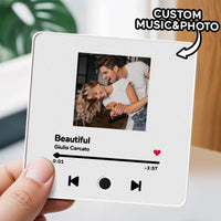 Customized Music Fridge Magnet Personalized Photo Fridge Magnet Can Play Songs and Adjust Volume - AxenBox