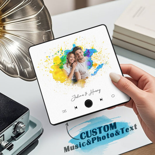 Customized Music Fridge Magnet Personalized Photo Fridge Magnet Can Play Songs and Adjust Volume - AxenBox