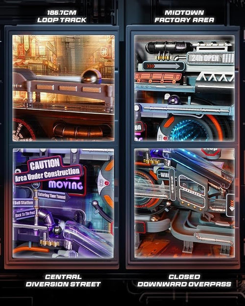 サイバーパンク風未来的なマーブルランパズル