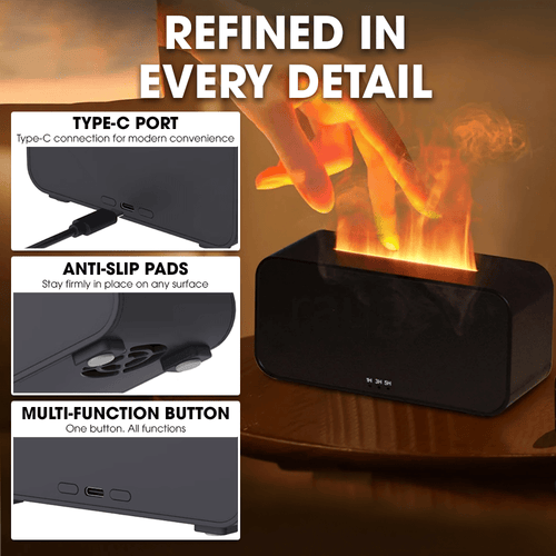 エッセンシャルオイルフレームディフューザー＆加湿器 – 3-in-1 香り、ミスト、輝き