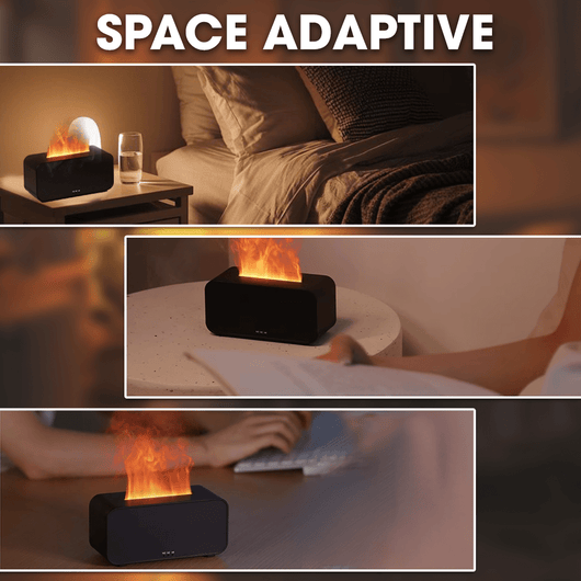 Essential Oil Flame Diffuser & Humidifier – 3 - in - 1 Scent, Mist, Glow - AxenBox