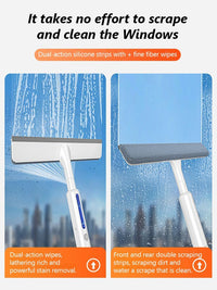 Extended Spraying Double - Sided Glass Cleaner Squeegee - AxenBox