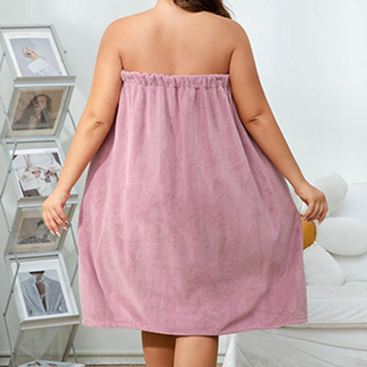 Extra - Large Soft Absorbent Elastic Bathrobe & Hair Drying Cap 2 - Piece Set - AxenBox