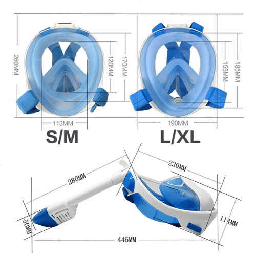 取り外し可能なカメラホルダー付きフルフェイスシュノーケリングマスク