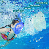 Full Face Snorkeling Mask with Removable Camera Holder - AxenBox
