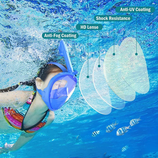 Full Face Snorkeling Mask with Removable Camera Holder - AxenBox