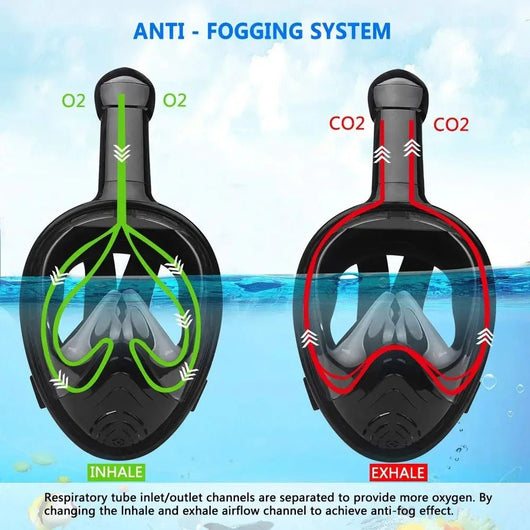 Full Face Snorkeling Mask with Removable Camera Holder - AxenBox