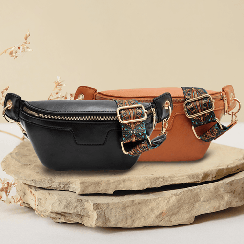 Lannie Women Vintage Bohemian Fashion High Quality Leather Crossbody Bag with Zipper for Casual and Travel