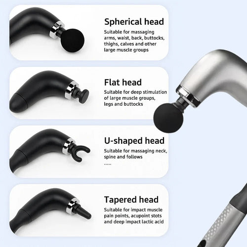 Massage Gun with Upgraded Extension Handle, Back Massager for Pain Relief Deep Tissue