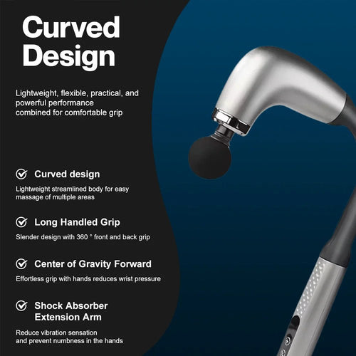 Massage Gun with Upgraded Extension Handle, Back Massager for Pain Relief Deep Tissue