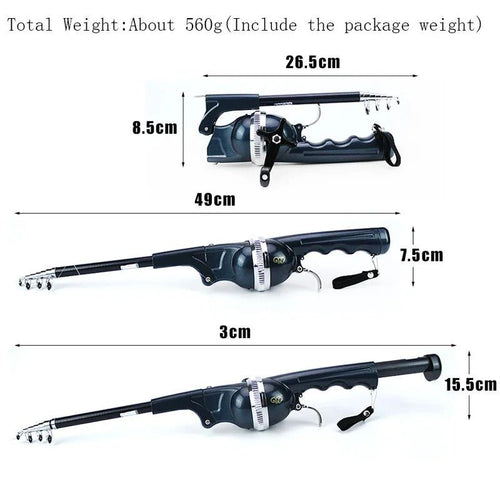 Portable Folding Fishing Rod, Gift For Fishing Lovers