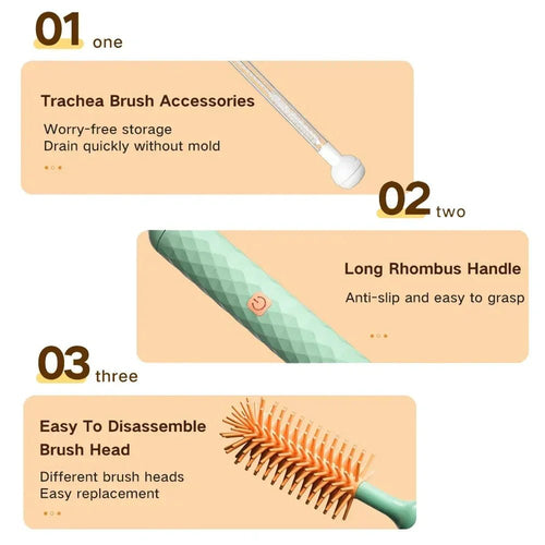 Rechargeable Electric Baby Bottle Brush Set