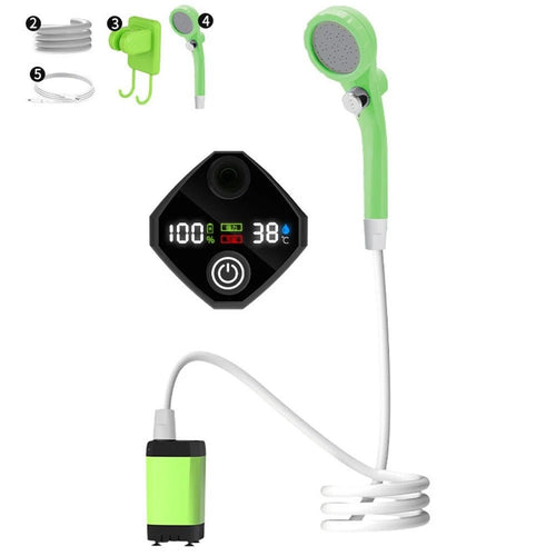 Rechargeable Portable Camping Shower with Digital Display