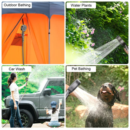 Rechargeable Portable Camping Shower with Digital Display