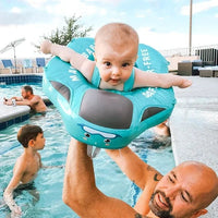 Smart Swim Trainer, Baby Pool Float With Canopy and Solid Swimming Waist Ring - AxenBox