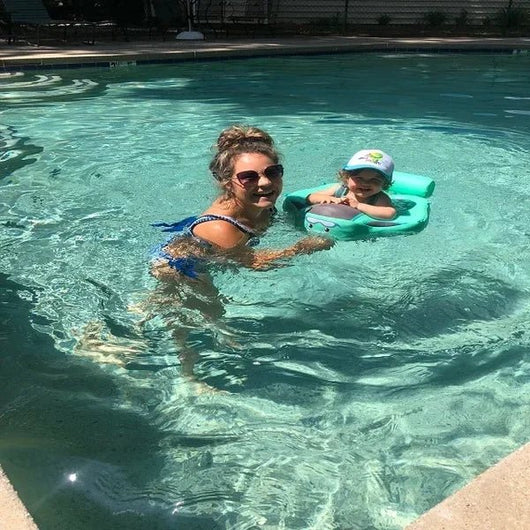 Smart Swim Trainer, Baby Pool Float With Canopy and Solid Swimming Waist Ring - AxenBox