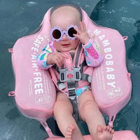 Smart Swim Trainer, Baby Pool Float With Canopy and Solid Swimming Waist Ring - AxenBox
